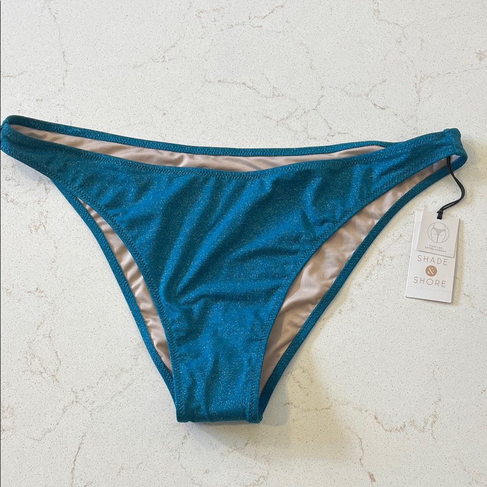Shade & Shore Sparkling Teal Bikini Bottom